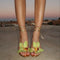 Lailah | Open High-heeled Sandals with Cross Straps
