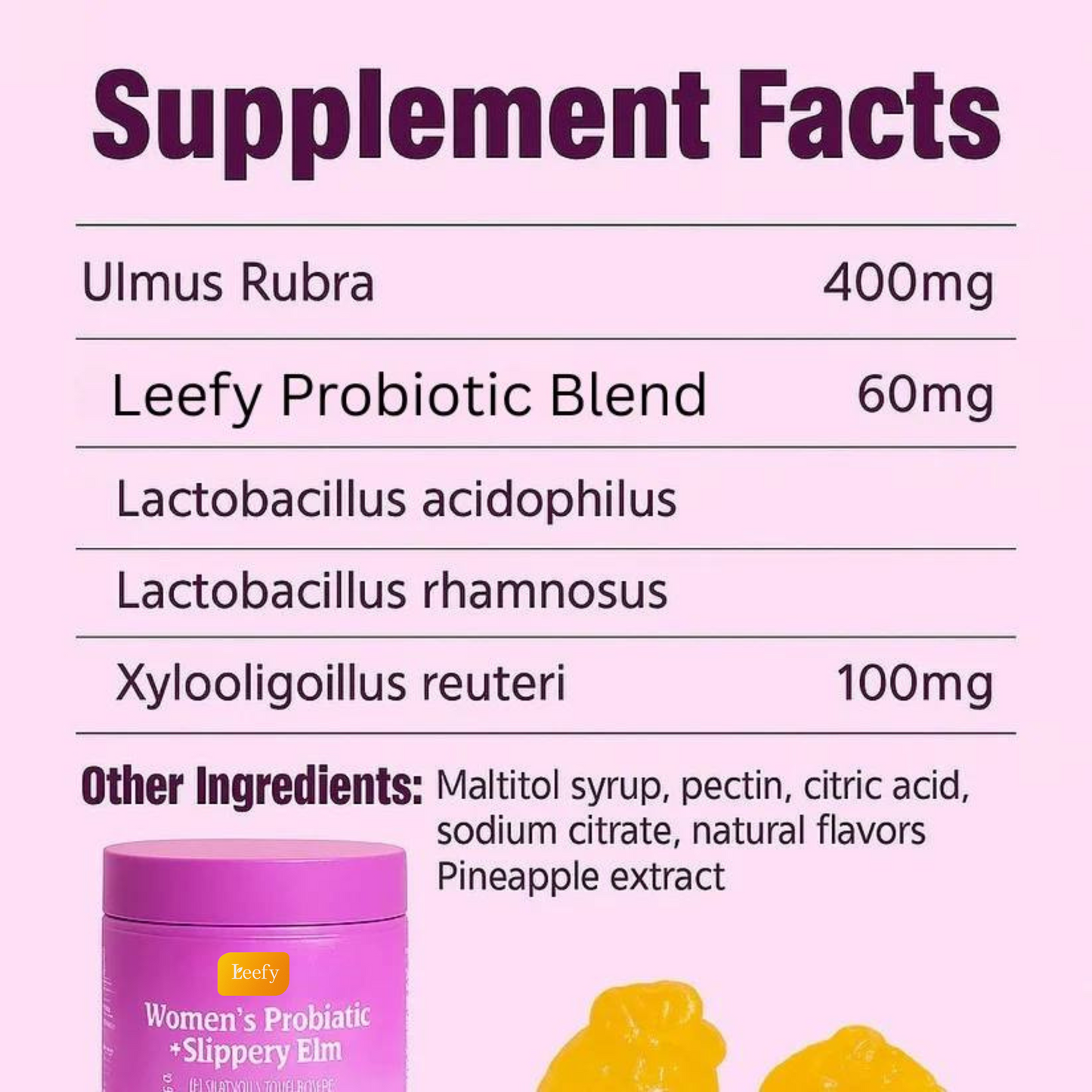 Probiotic + Slippery Elm - Vaginal Support Gummies
