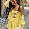 Priya | Golden Rings Mini Dress