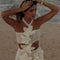 Margaret | Halter Knit Floral Mini Dress